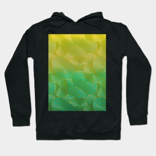 Turquoise gold plates modern art deco Hoodie